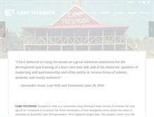 Tablet Screenshot of camptecumseh.net