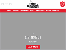 Tablet Screenshot of camptecumseh.com